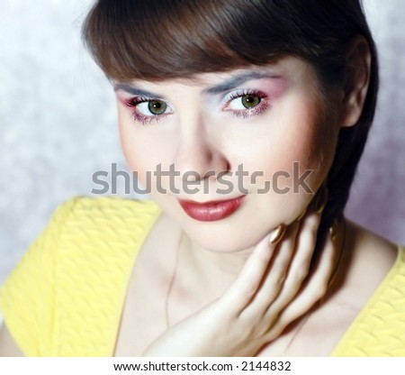 whitening. woman. yellow