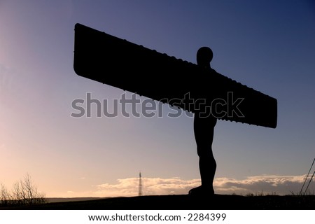 Silhouette of The Angel of the North