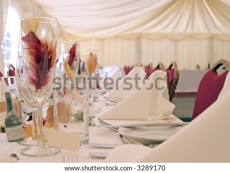 stock photo Place setting at wedding reception 2