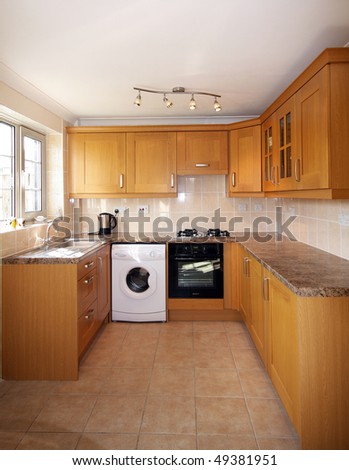 Beech kitchen units in UK home