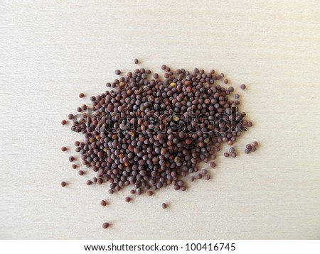 Black mustard seeds, Sinapis nigrae semen