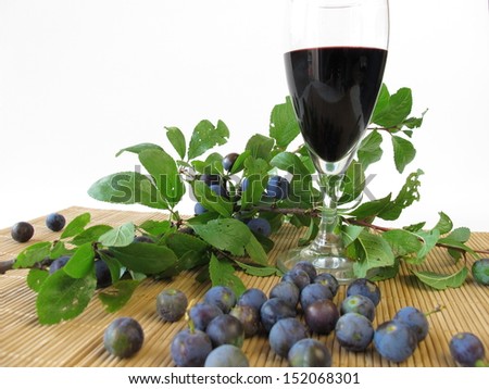 Sloe fruits wine