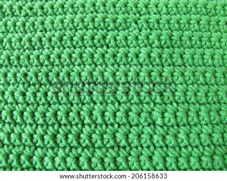 Crochet pattern from single crotchet stitch in green