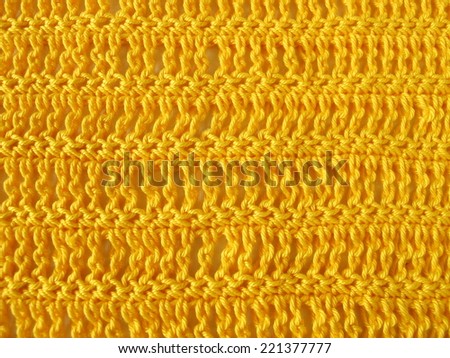 Crochet pattern from single and triple crochet stitch in yellow