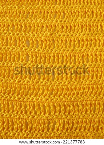 Crochet pattern from single and triple crochet stitch in yellow