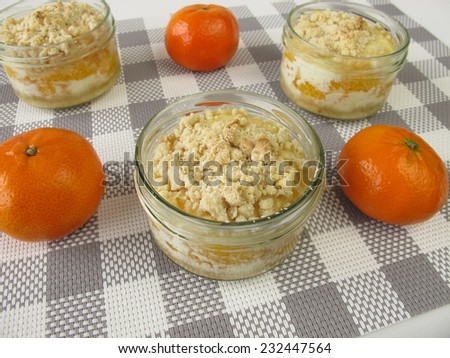 Mandarin cake in a jar