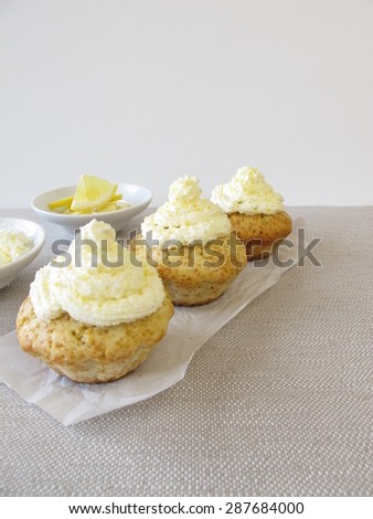 Frosted lemon cupcake