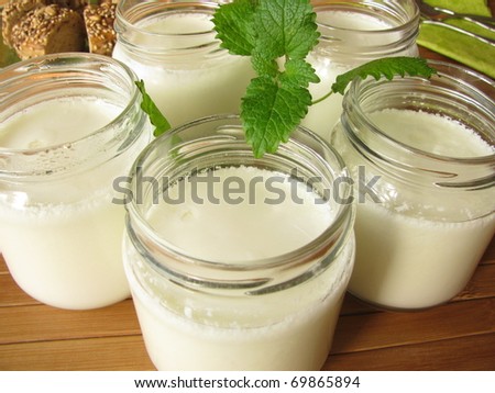 Natural yogurt from yogurt maker