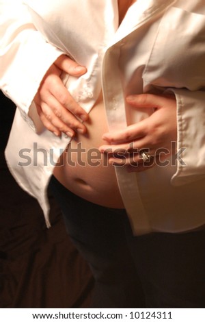 Young woman in third trimester