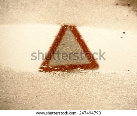 give way road sign, yield sign