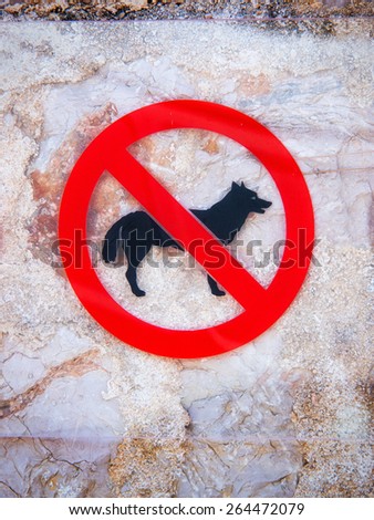 dogs not allowed sign