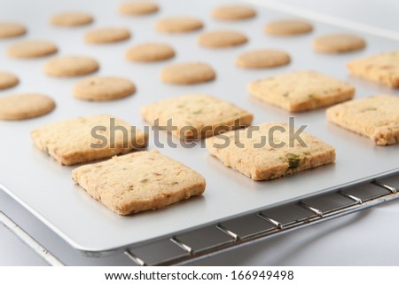 baked cookies on a baking pan