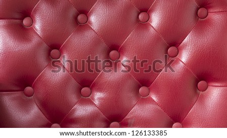 Texture of Red leather of sofa background