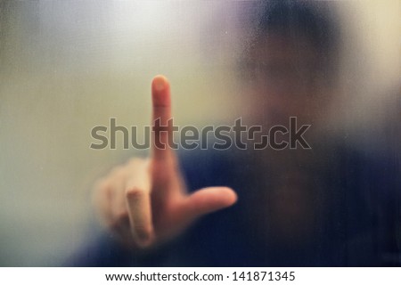 finger point as blur and as abstract style
