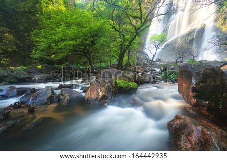 waterfall Landscape Photography Klonglarn National park, Kampangpetch, Thailand as Relaxing Nature