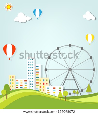 urban landscape vector applique urban landscape vector applique