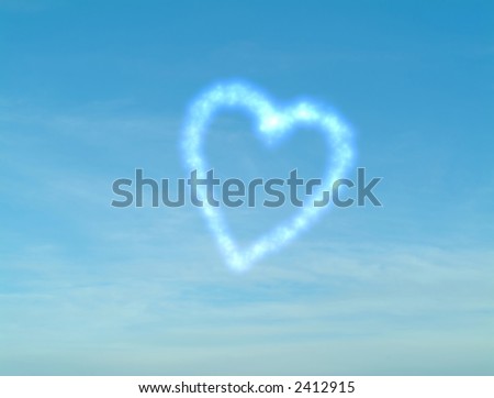 Heart shaped clouds images