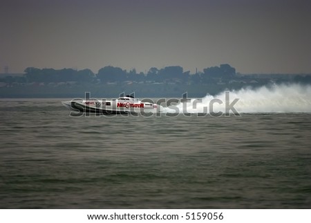 Formula one racing boat , shot at the F1 competition September 2007 in Constanta,Romania