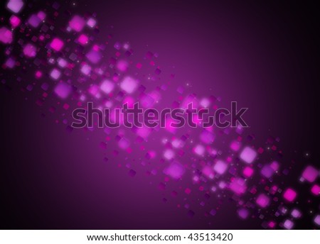 Blurry lights abstract background with cube shapes and back lighting