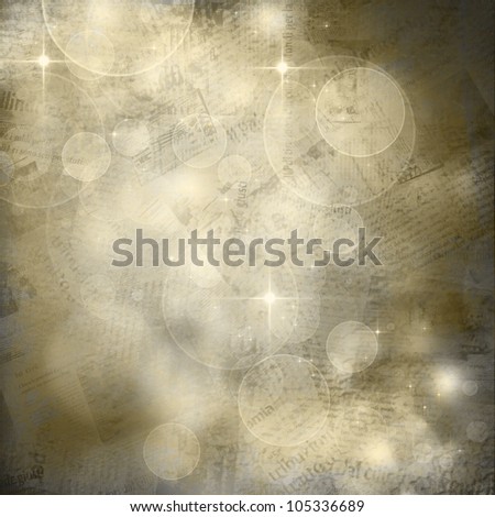 Abstract background with old torn posters with blur boke