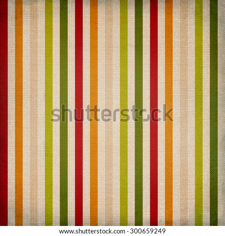 Retro stripe pattern - background with colored beige, red, yellow, green vertical stripes