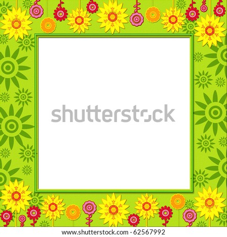 Summer funny cutout frame for photo or text