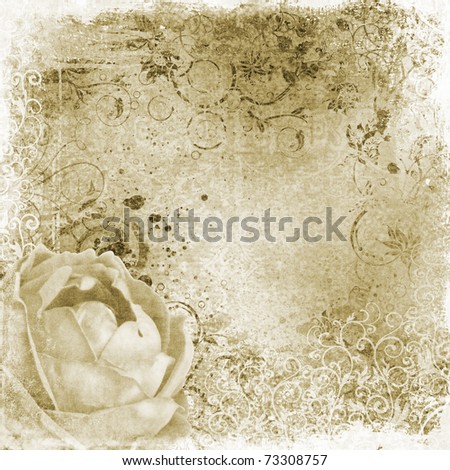 stock photo vintage wallpaper background with rose
