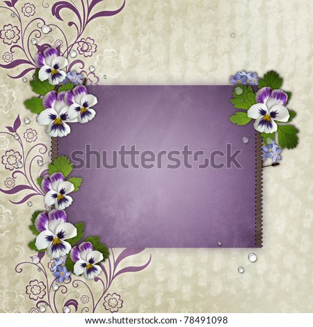 Template for  birthday or Mother's Day greetings card