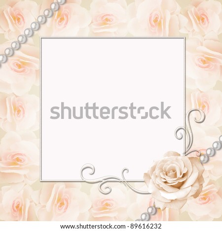 Frame of roses wedding