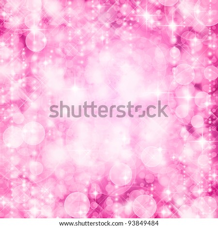 Background of unfocused pink lights with sparkles