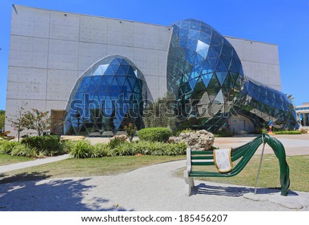 ST. PETERSBURG, FLORIDA - APRIL 4:Exterior of Salvador Dali Museum. The museum houses the largest collection of the works of Salvador Dali outside Europe.  April 4, 2014 in St. Petersburg, FL, USA
