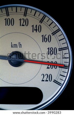 a speed indicator to calculate speed of an car shows high speed