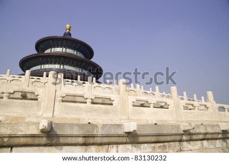 Temple of Heaven in Beijing without people (Tiantan)