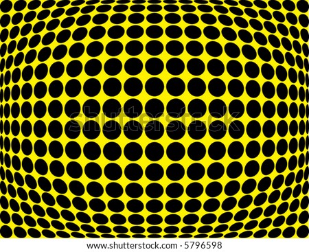 stock vector A mirror ball pattern in black and yellow