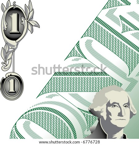 20 dollar bill clip art. stock vector : A one dollar