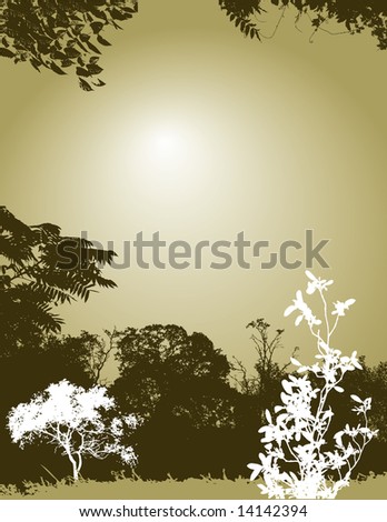 Sunrise or sunset nature background. Has background space for text. Also available in vector format