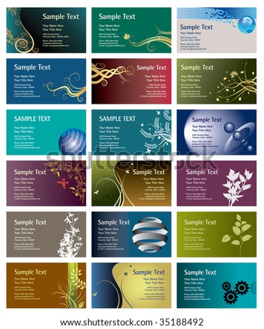 18 Business Card Designs in Vector Format 18 Business Card Designs in Vector Format