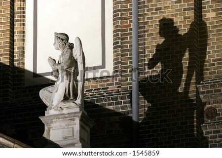 black angel statue