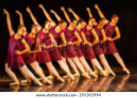 Contemporary dance performance blur background with shallow