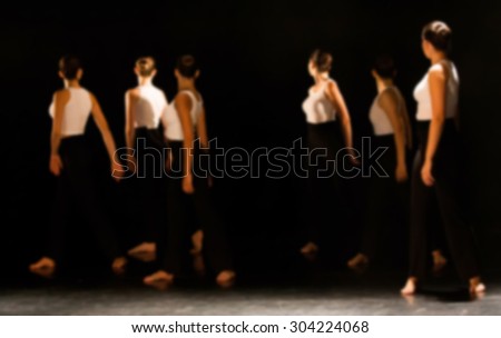 Contemporary dance performance blur background with shallow