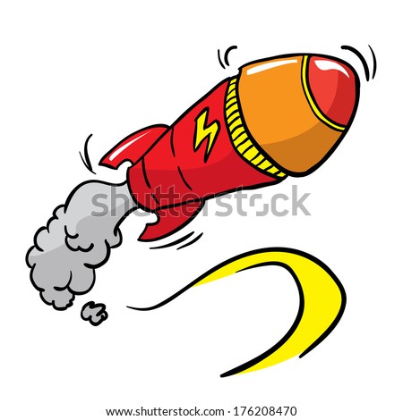 rocket missile cartoon illustration