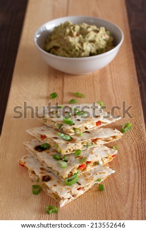 quesadillas with guacamole
