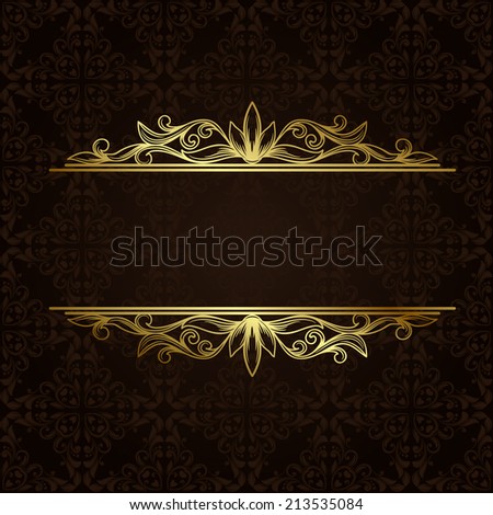 Vector ornate gold border Vector ornate gold border