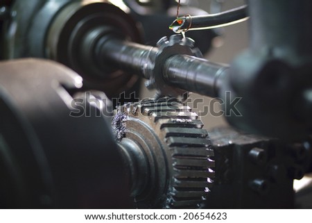 Industrial gears machinery in steel,