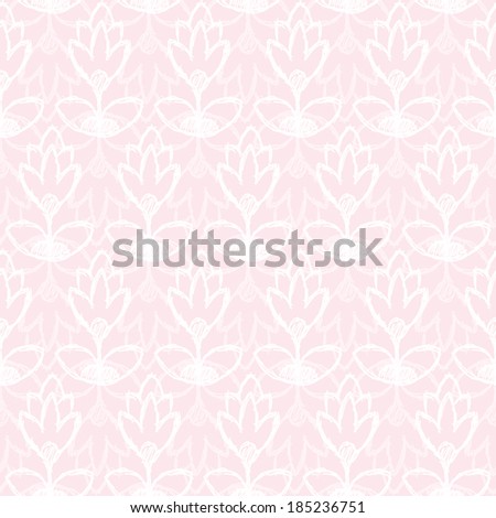 Flower tulip sketch Seamless background Vector