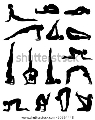 Pics Of Yoga Poses. stock vector : yoga poses