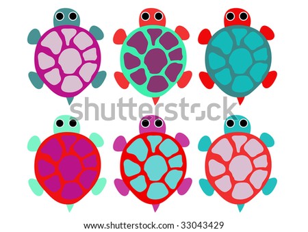 Colored Turtles
