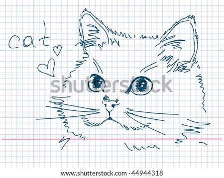 hand drawn cat