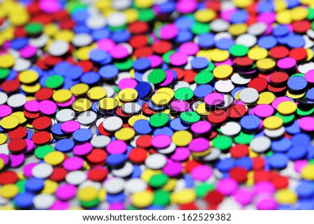 colorful confetti background. red, blue, green, yellow