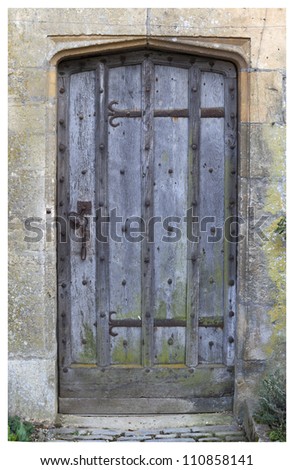 Old doorway, Cotswolds, Chipping Campden, Gloucestershire, England